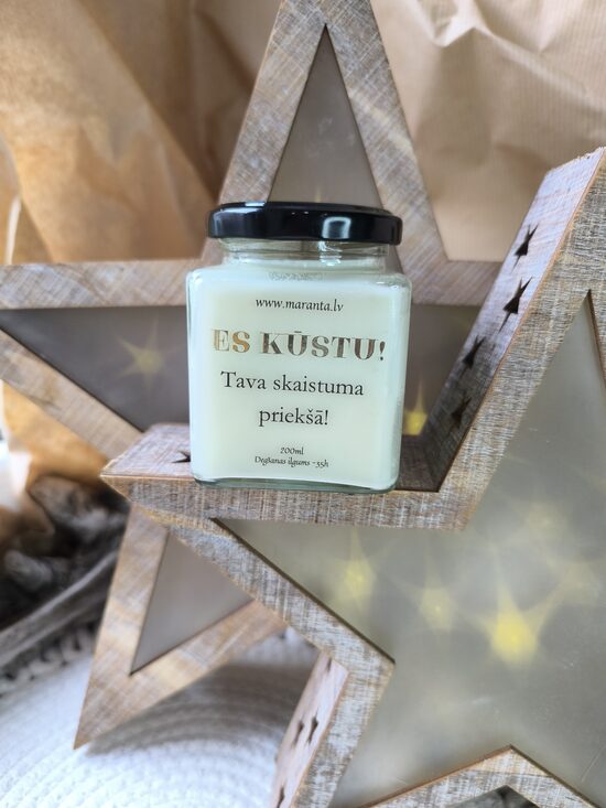 Sojas vaska svece ES KŪSTU