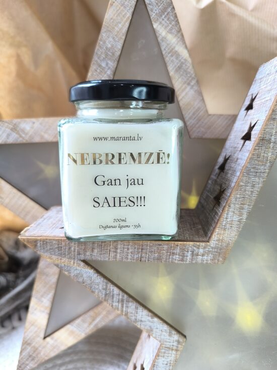 Sojas vaska svece NEBREMZĒ