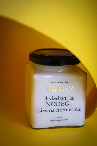 Sojas vaska svece burciņā BESIS